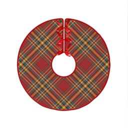 ScotsTee Shop Scottish Chattan Weathered Clan Crest Tartan Christmas Tree Skirt