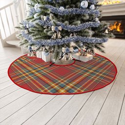 ScotsTee Shop Scottish Chattan Weathered Clan Crest Tartan Christmas Tree Skirt