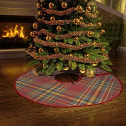 ScotsTee Shop Scottish Chattan Weathered Clan Crest Tartan Christmas Tree Skirt