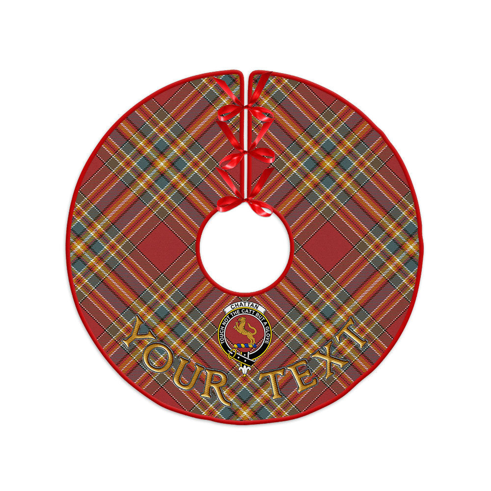 ScotsTee Shop Scottish Chattan Weathered Clan Crest Tartan Christmas Tree Skirt