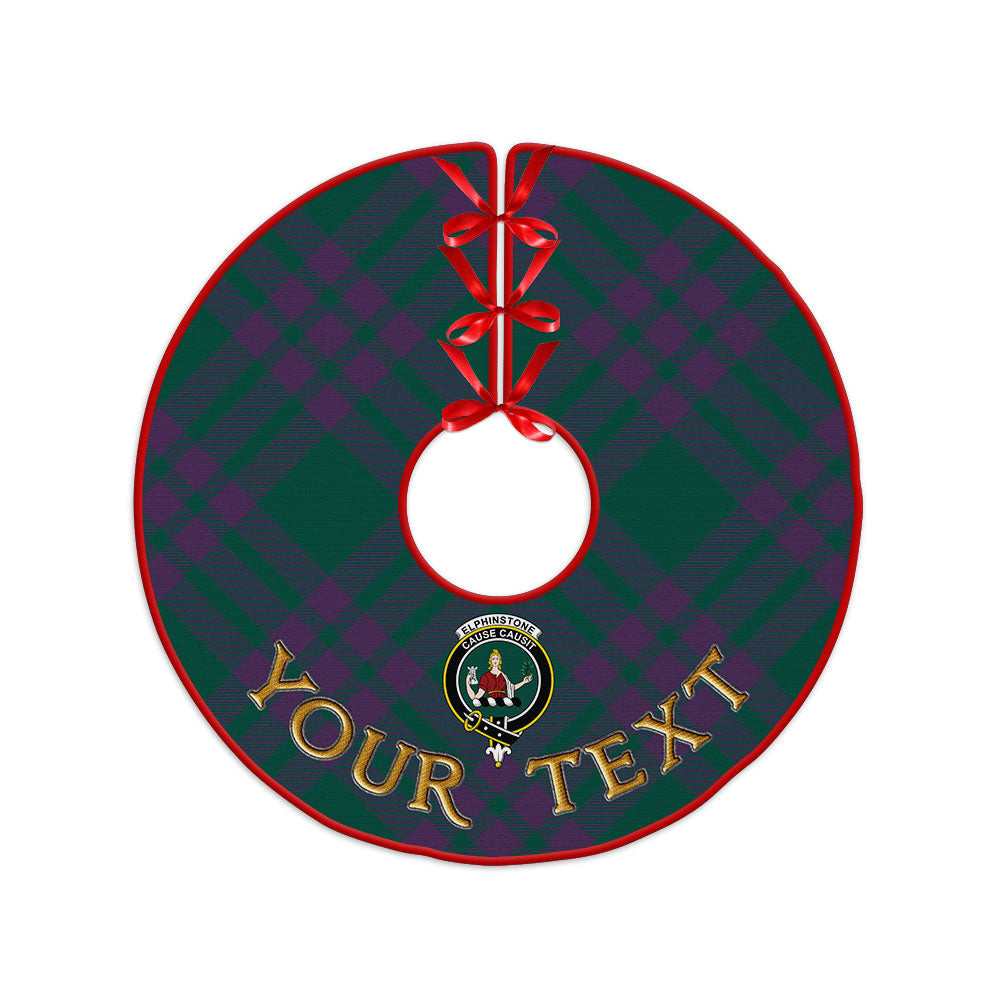 ScotsTee Shop Scottish Elphinstone Modern Clan Crest Tartan Christmas Tree Skirt