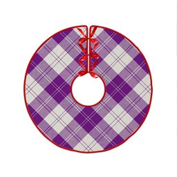 ScotsTee Shop Scottish Erskine Purple Clan Crest Tartan Christmas Tree Skirt