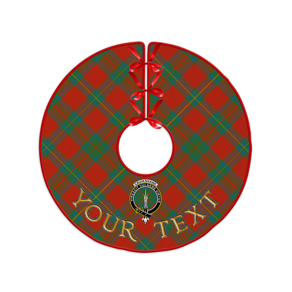 ScotsTee Shop Scottish Cruikshank Ancient Clan Crest Tartan Christmas Tree Skirt