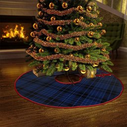 ScotsTee Shop Scottish Clark (Clergy) Modern Clan Crest Tartan Christmas Tree Skirt