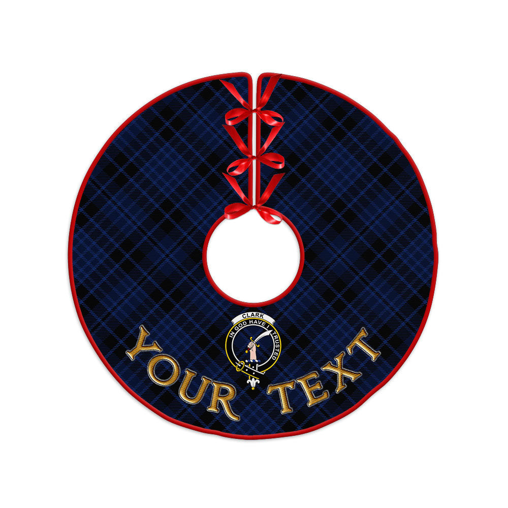 ScotsTee Shop Scottish Clark (Clergy) Modern Clan Crest Tartan Christmas Tree Skirt
