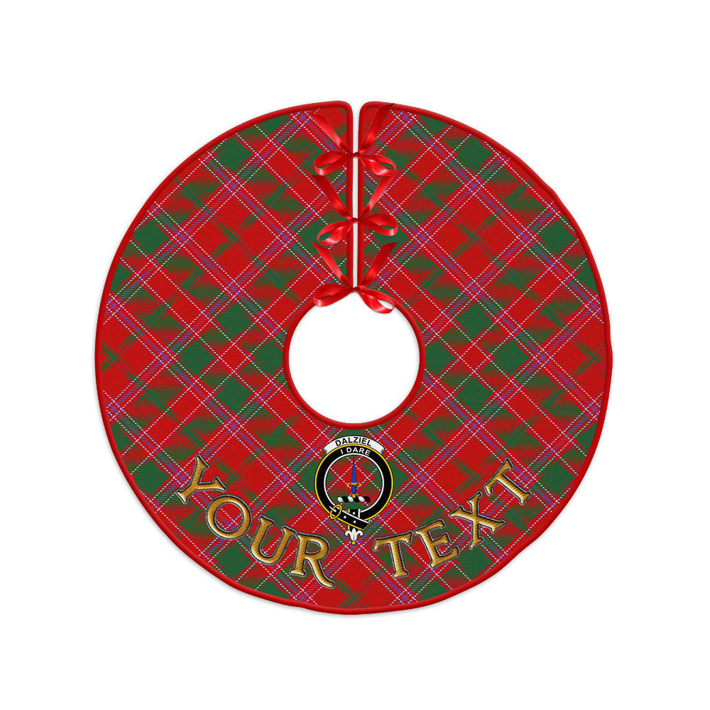 ScotsTee Shop Scottish Dalziel Modern Clan Crest Tartan Christmas Tree Skirt