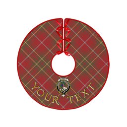 ScotsTee Shop Scottish Burnett Weathered Clan Crest Tartan Christmas Tree Skirt