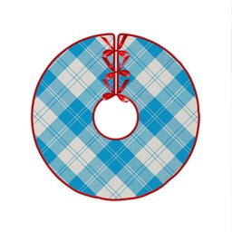 ScotsTee Shop Scottish Erskine Blue Clan Crest Tartan Christmas Tree Skirt