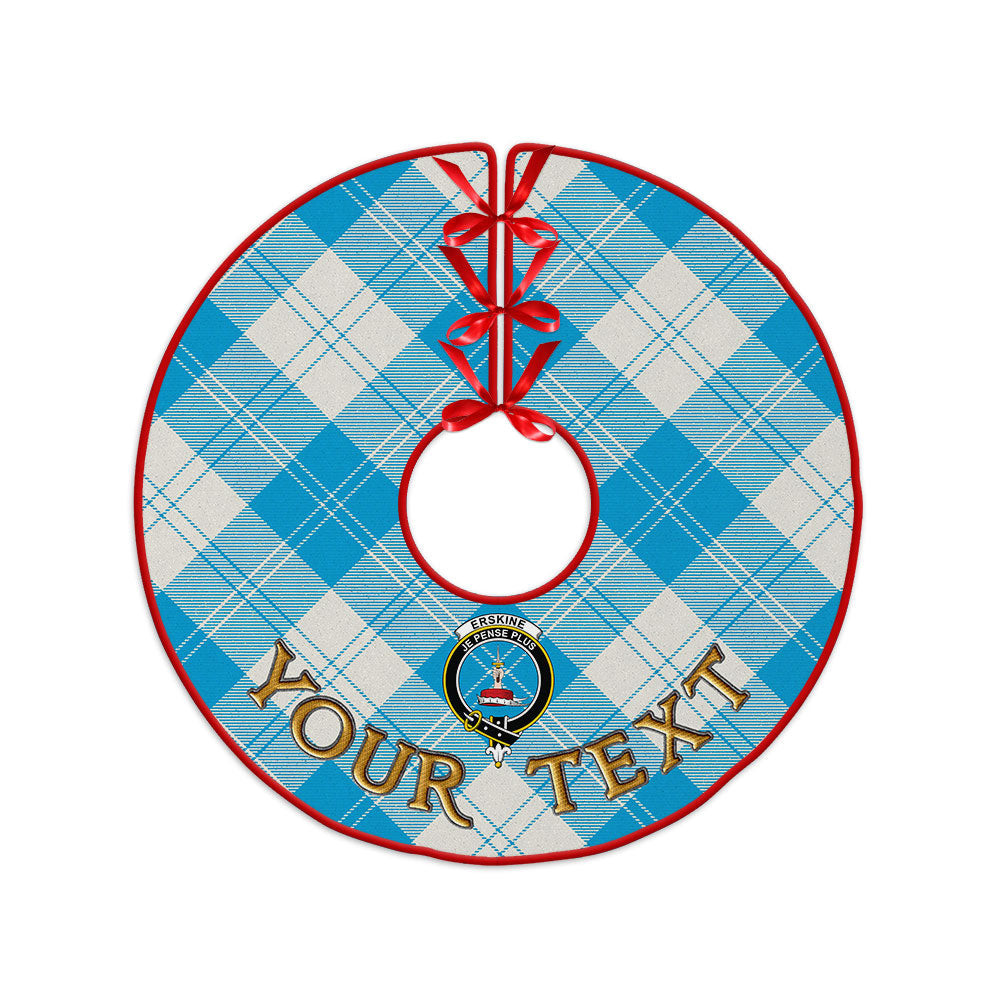 ScotsTee Shop Scottish Erskine Blue Clan Crest Tartan Christmas Tree Skirt