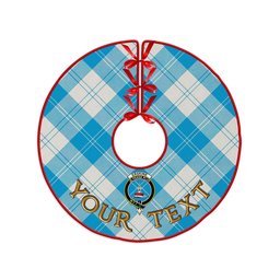 ScotsTee Shop Scottish Erskine Blue Clan Crest Tartan Christmas Tree Skirt