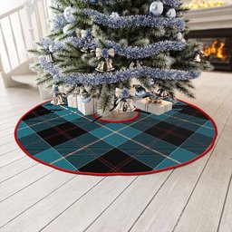 ScotsTee Shop Scottish Dunlop Ancient Clan Crest Tartan Christmas Tree Skirt