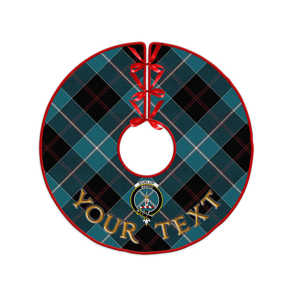 ScotsTee Shop Scottish Dunlop Ancient Clan Crest Tartan Christmas Tree Skirt