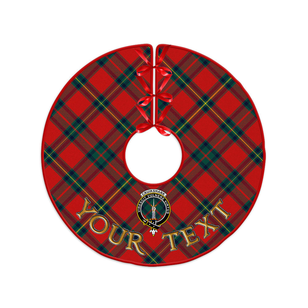 ScotsTee Shop Scottish Cruikshank Modern Clan Crest Tartan Christmas Tree Skirt