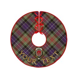 ScotsTee Shop Scottish Curry (Currie) Weathered Clan Crest Tartan Christmas Tree Skirt