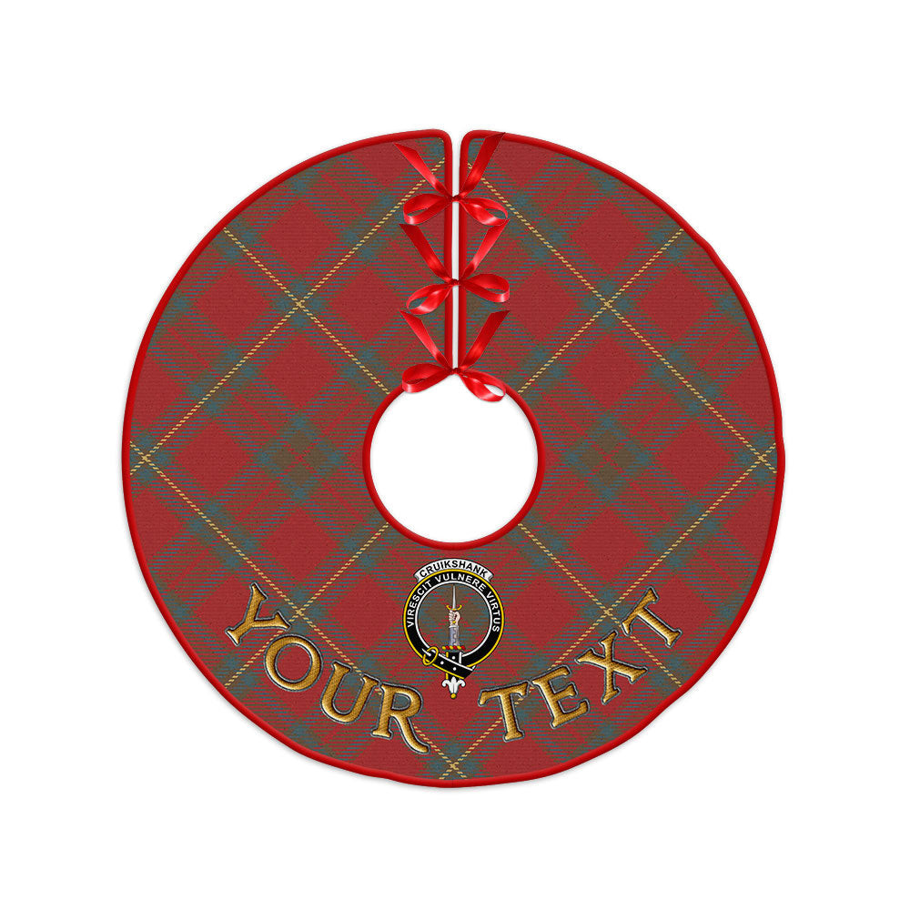 ScotsTee Shop Scottish Cruikshank Weathered Clan Crest Tartan Christmas Tree Skirt