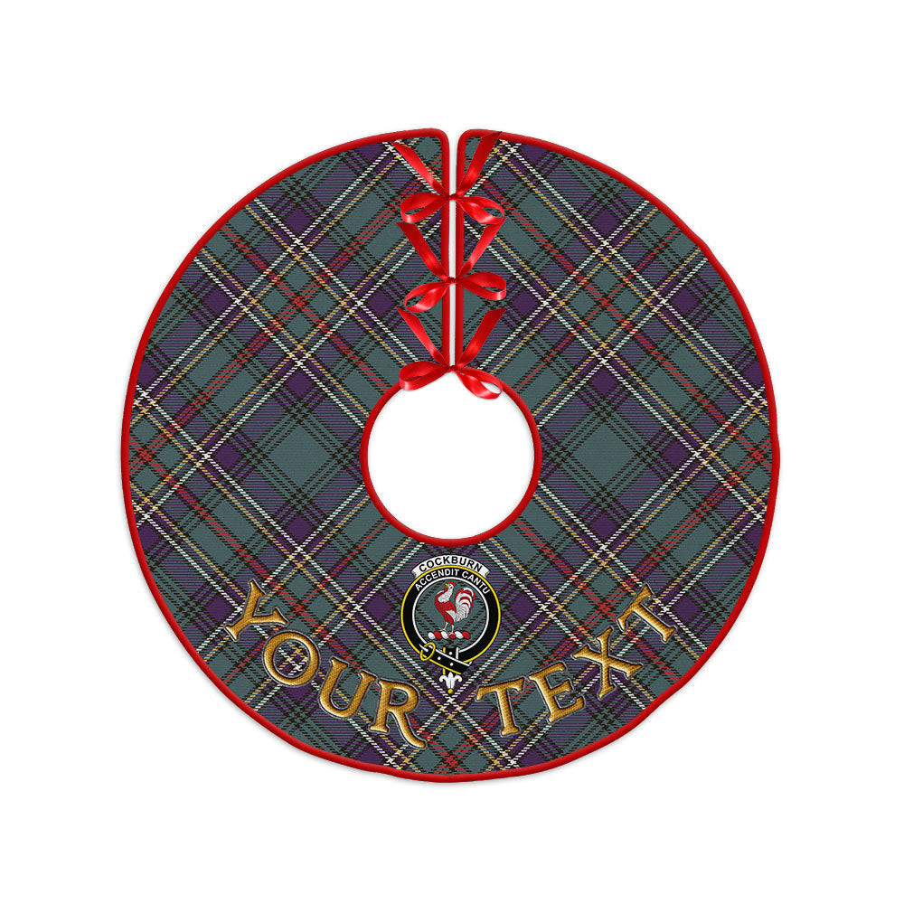 ScotsTee Shop Scottish Cockburn (Coburn) Weathered Clan Crest Tartan Christmas Tree Skirt