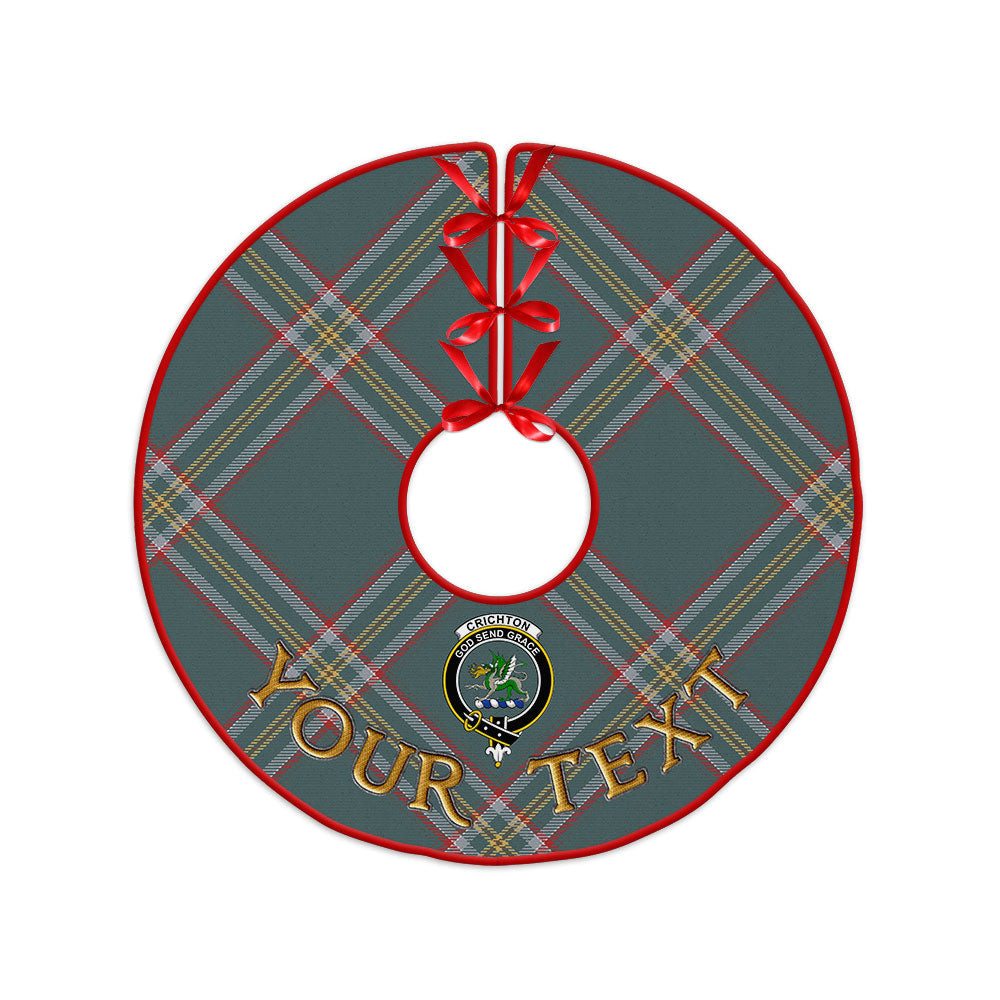 ScotsTee Shop Scottish Crichton (Creighton) Weathered Clan Crest Tartan Christmas Tree Skirt