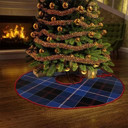 ScotsTee Shop Scottish Dunlop Modern Clan Crest Tartan Christmas Tree Skirt