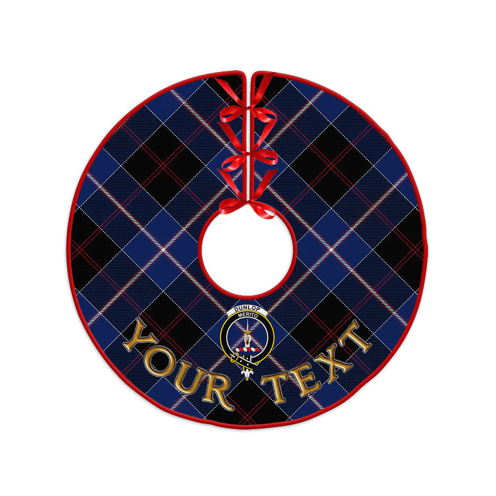 ScotsTee Shop Scottish Dunlop Modern Clan Crest Tartan Christmas Tree Skirt