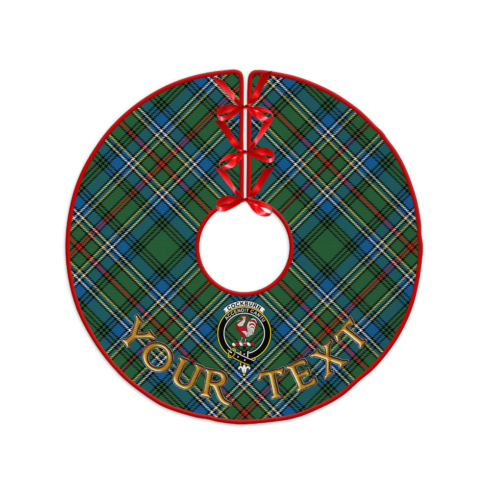 ScotsTee Shop Scottish Cockburn (Coburn) Ancient Clan Crest Tartan Christmas Tree Skirt