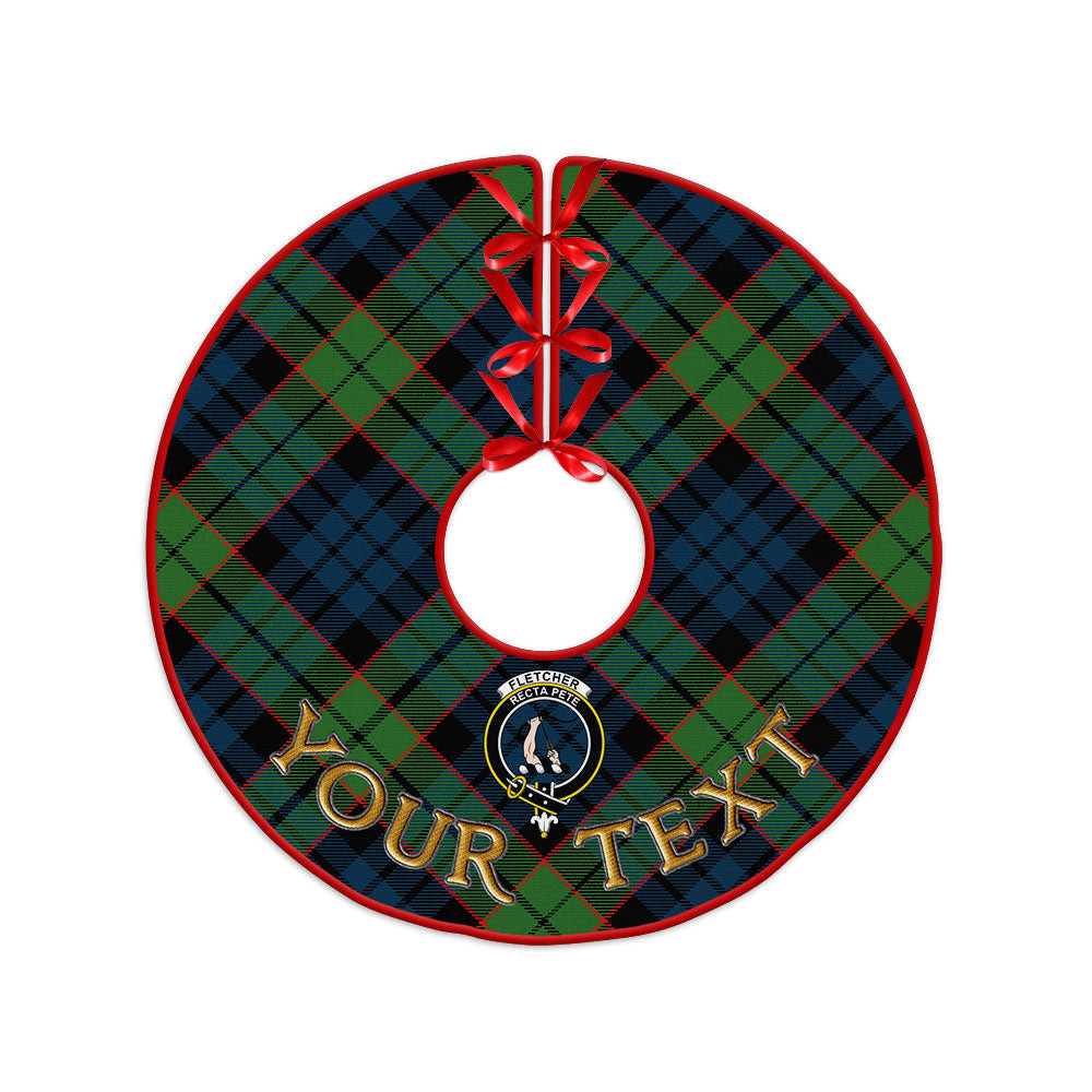 ScotsTee Shop Scottish Fletcher Family Modern Clan Crest Tartan Christmas Tree Skirt