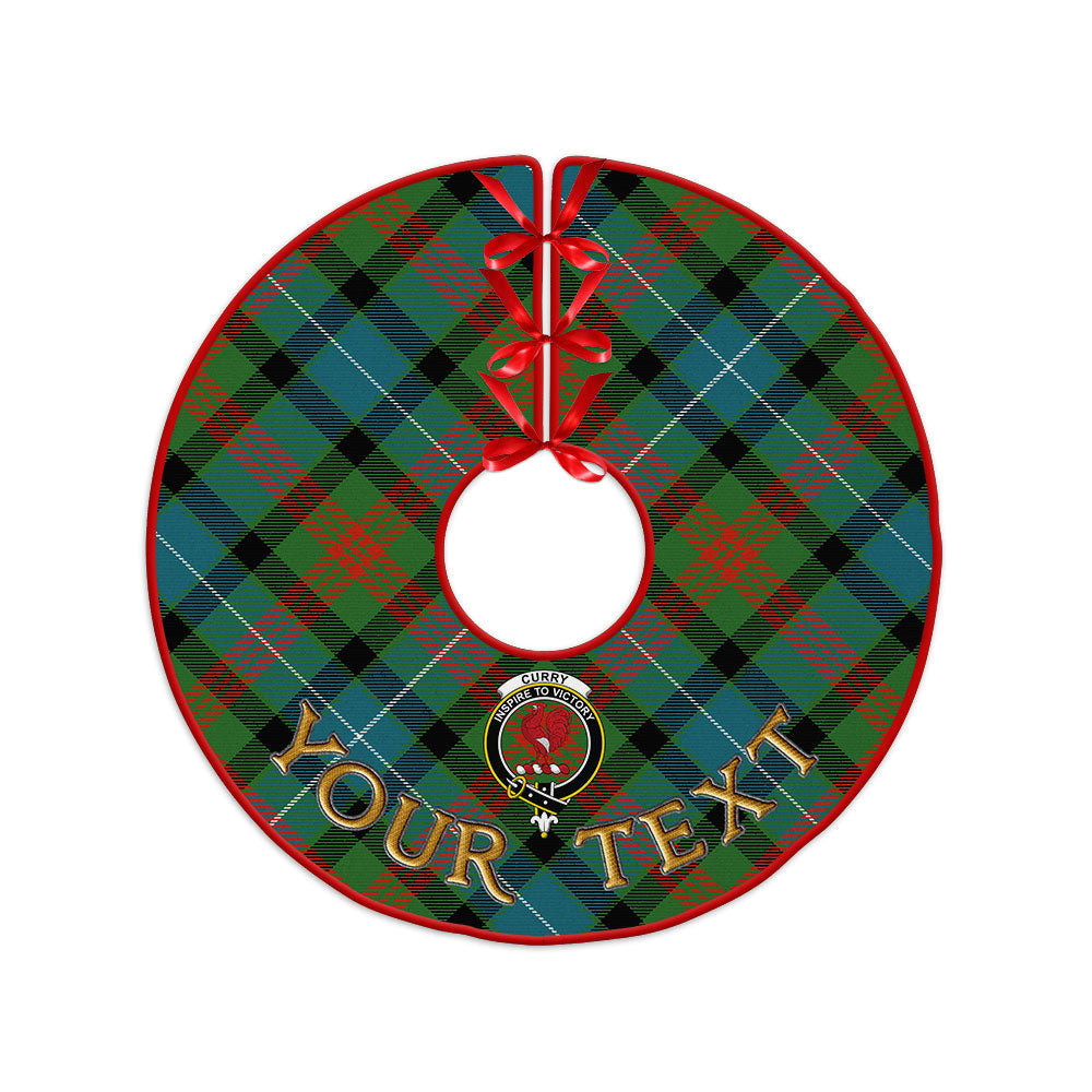 ScotsTee Shop Scottish Curry (Currie) Ancient Clan Crest Tartan Christmas Tree Skirt
