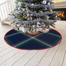 ScotsTee Shop Scottish Cleland Modern Clan Crest Tartan Christmas Tree Skirt