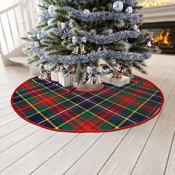 ScotsTee Shop Scottish Crozier Modern Clan Crest Tartan Christmas Tree Skirt