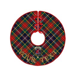 ScotsTee Shop Scottish Crozier Modern Clan Crest Tartan Christmas Tree Skirt