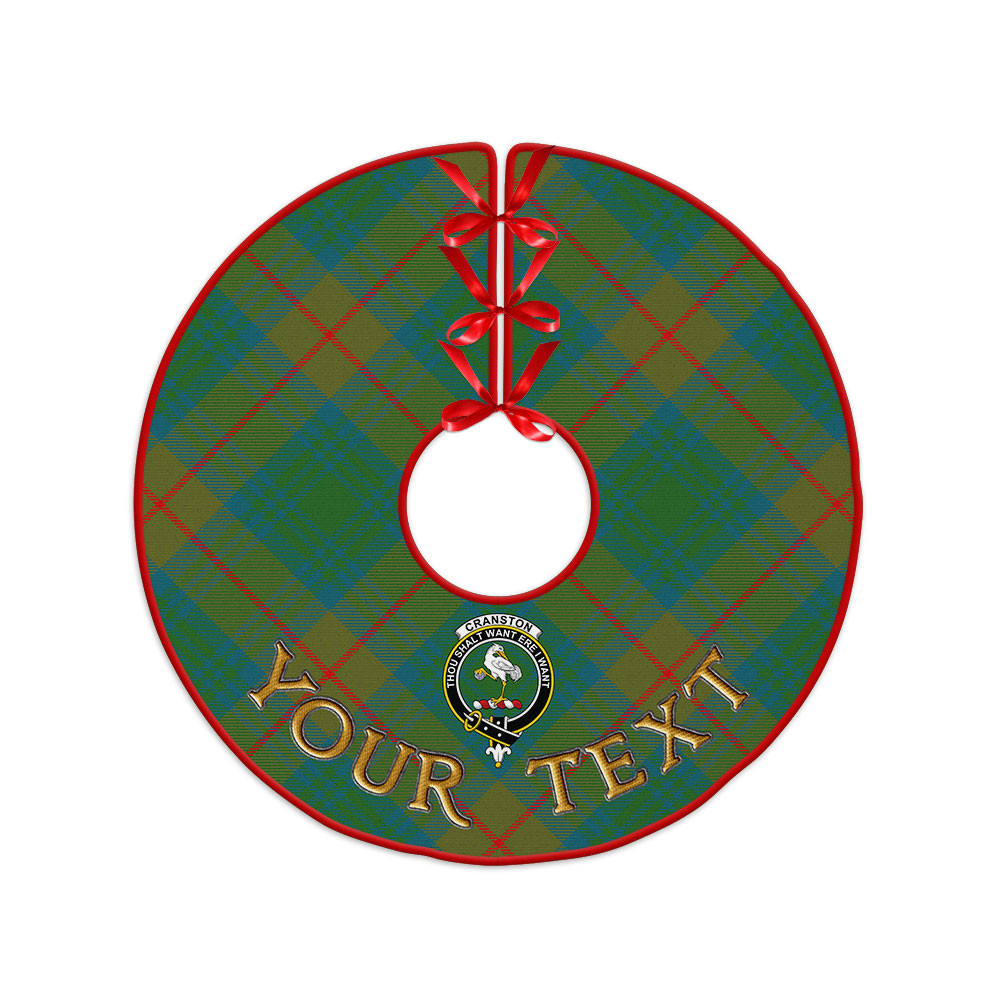 ScotsTee Shop Scottish Cranston Ancient Clan Crest Tartan Christmas Tree Skirt