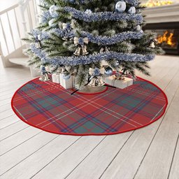 ScotsTee Shop Scottish Chisholm Weathered Clan Crest Tartan Christmas Tree Skirt