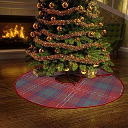 ScotsTee Shop Scottish Chisholm Weathered Clan Crest Tartan Christmas Tree Skirt