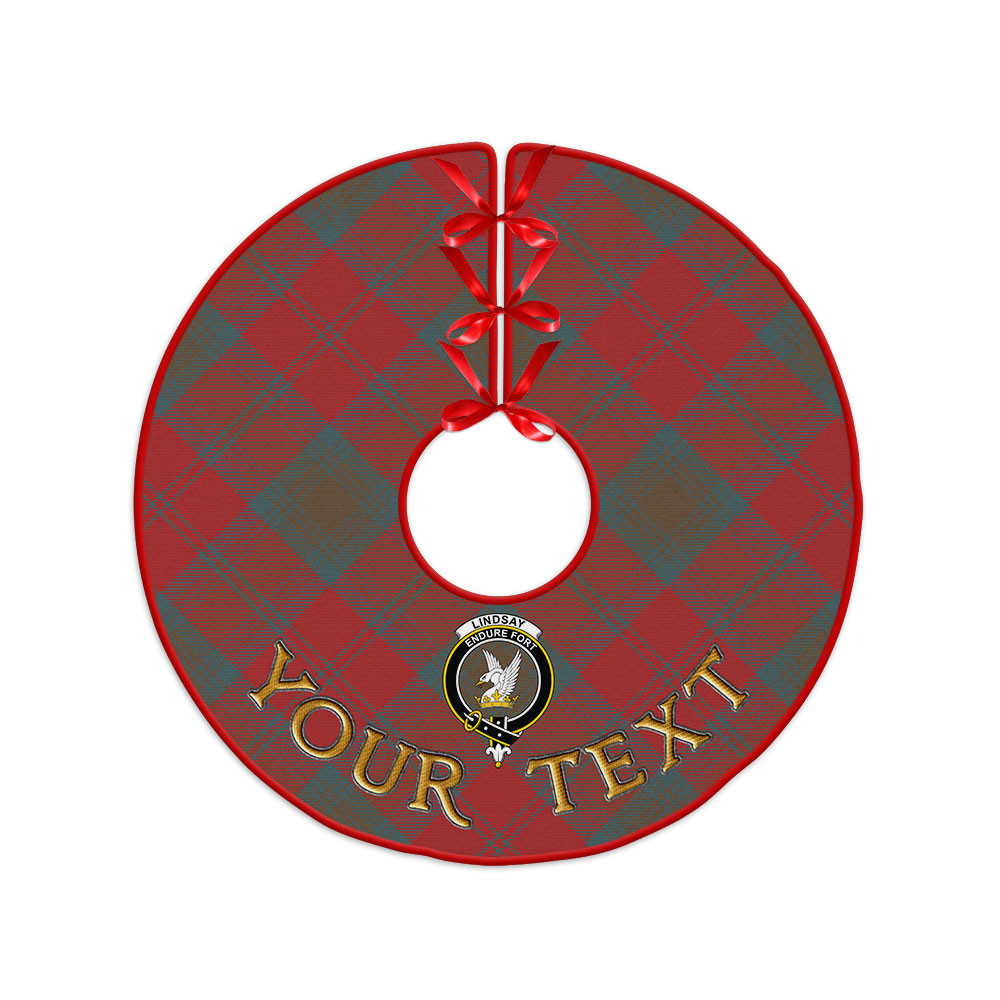 ScotsTee Shop Scottish Lindsay Weathered Clan Crest Tartan Christmas Tree Skirt