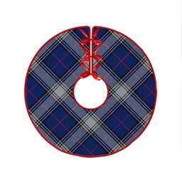 ScotsTee Shop Scottish Kinnaird Modern Clan Crest Tartan Christmas Tree Skirt