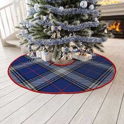 ScotsTee Shop Scottish Kinnaird Modern Clan Crest Tartan Christmas Tree Skirt
