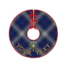 ScotsTee Shop Scottish Kinnaird Modern Clan Crest Tartan Christmas Tree Skirt