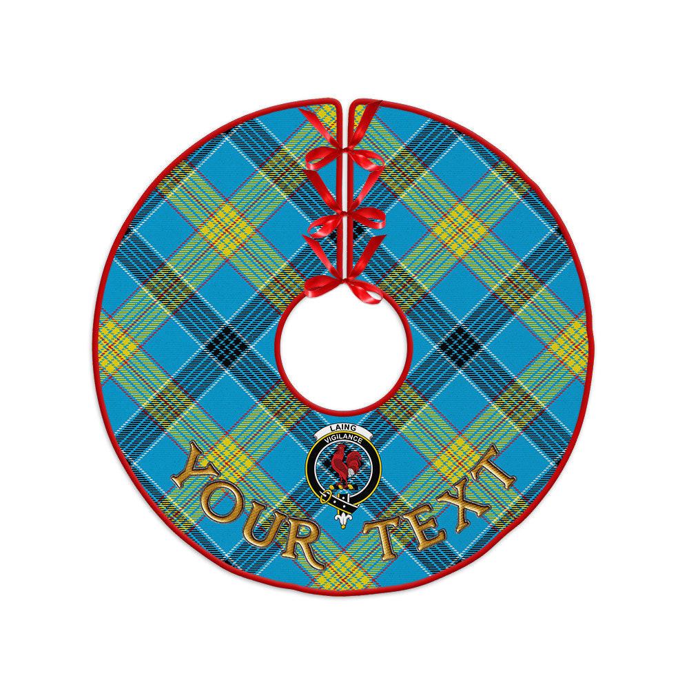 ScotsTee Shop Scottish Laing (Lang) Modern Clan Crest Tartan Christmas Tree Skirt