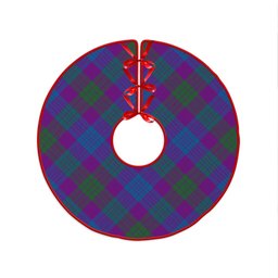 ScotsTee Shop Scottish Lang (Laing) Modern Clan Crest Tartan Christmas Tree Skirt