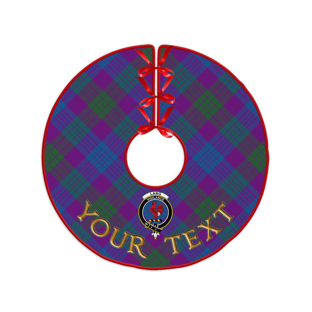 ScotsTee Shop Scottish Lang (Laing) Modern Clan Crest Tartan Christmas Tree Skirt