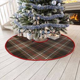 ScotsTee Shop Scottish MacDiarmid Weathered Clan Crest Tartan Christmas Tree Skirt
