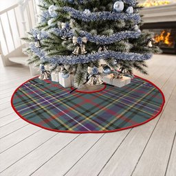 ScotsTee Shop Scottish Bisset Weathered Clan Crest Tartan Christmas Tree Skirt