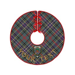 ScotsTee Shop Scottish Bisset Weathered Clan Crest Tartan Christmas Tree Skirt
