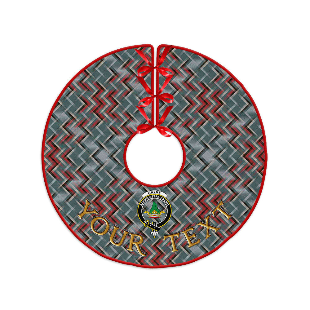 ScotsTee Shop Scottish Gayre Weathered Clan Crest Tartan Christmas Tree Skirt