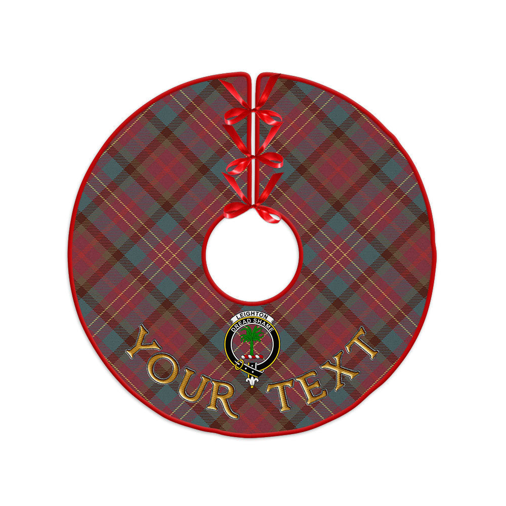 ScotsTee Shop Scottish Leighton Weathered Clan Crest Tartan Christmas Tree Skirt