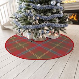 ScotsTee Shop Scottish Hutcheson Weathered Clan Crest Tartan Christmas Tree Skirt