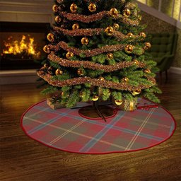 ScotsTee Shop Scottish Hutcheson Weathered Clan Crest Tartan Christmas Tree Skirt