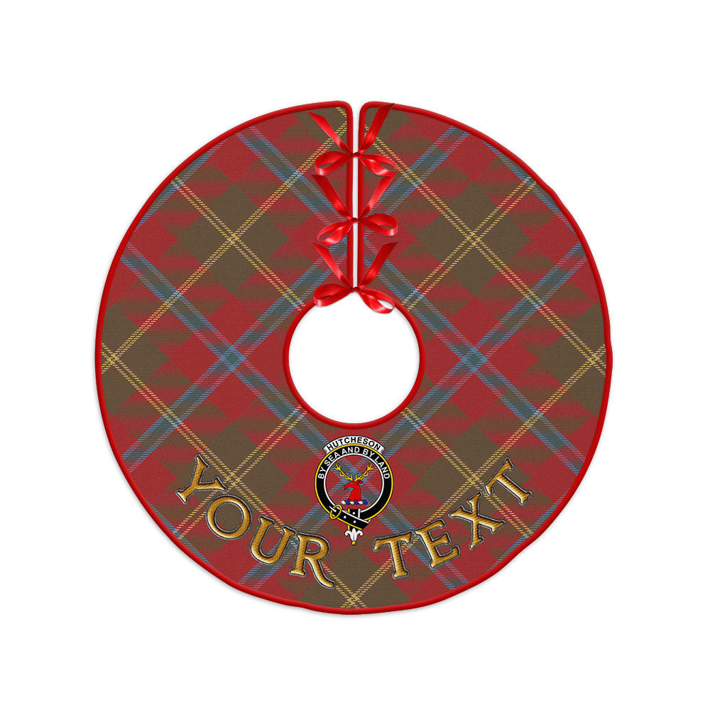 ScotsTee Shop Scottish Hutcheson Weathered Clan Crest Tartan Christmas Tree Skirt