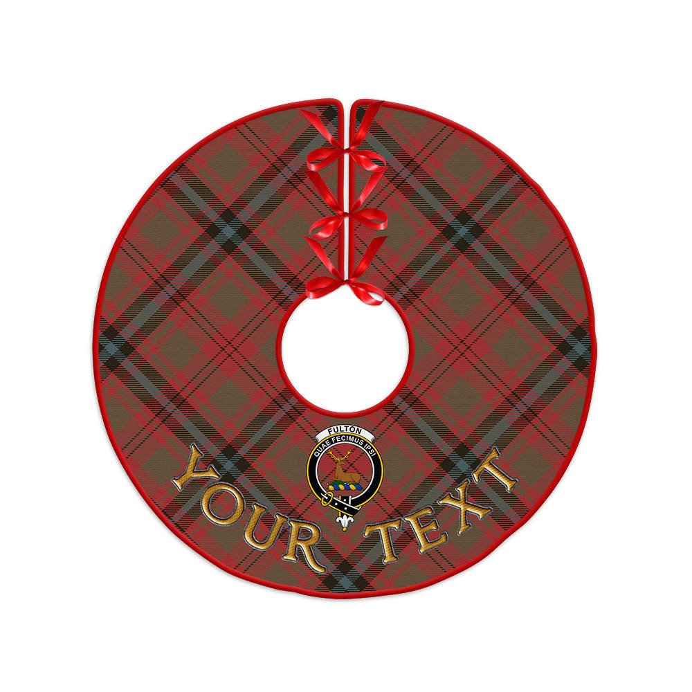 ScotsTee Shop Scottish Fulton 1999 Weathered Clan Crest Tartan Christmas Tree Skirt