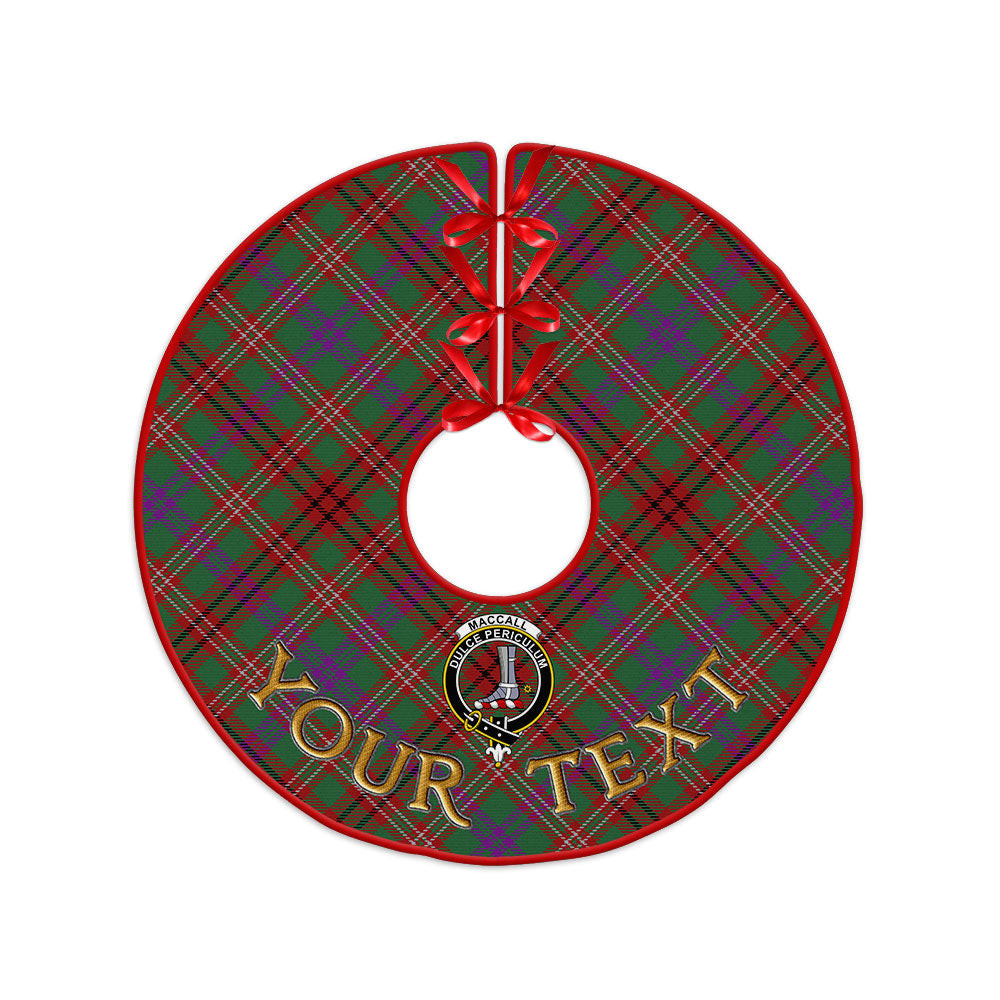 ScotsTee Shop Scottish MacCall Modern Clan Crest Tartan Christmas Tree Skirt