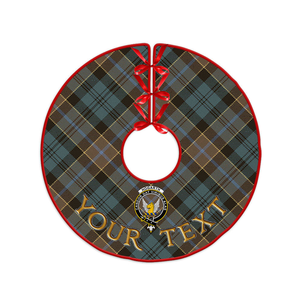 ScotsTee Shop Scottish Hogarth Weathered Clan Crest Tartan Christmas Tree Skirt